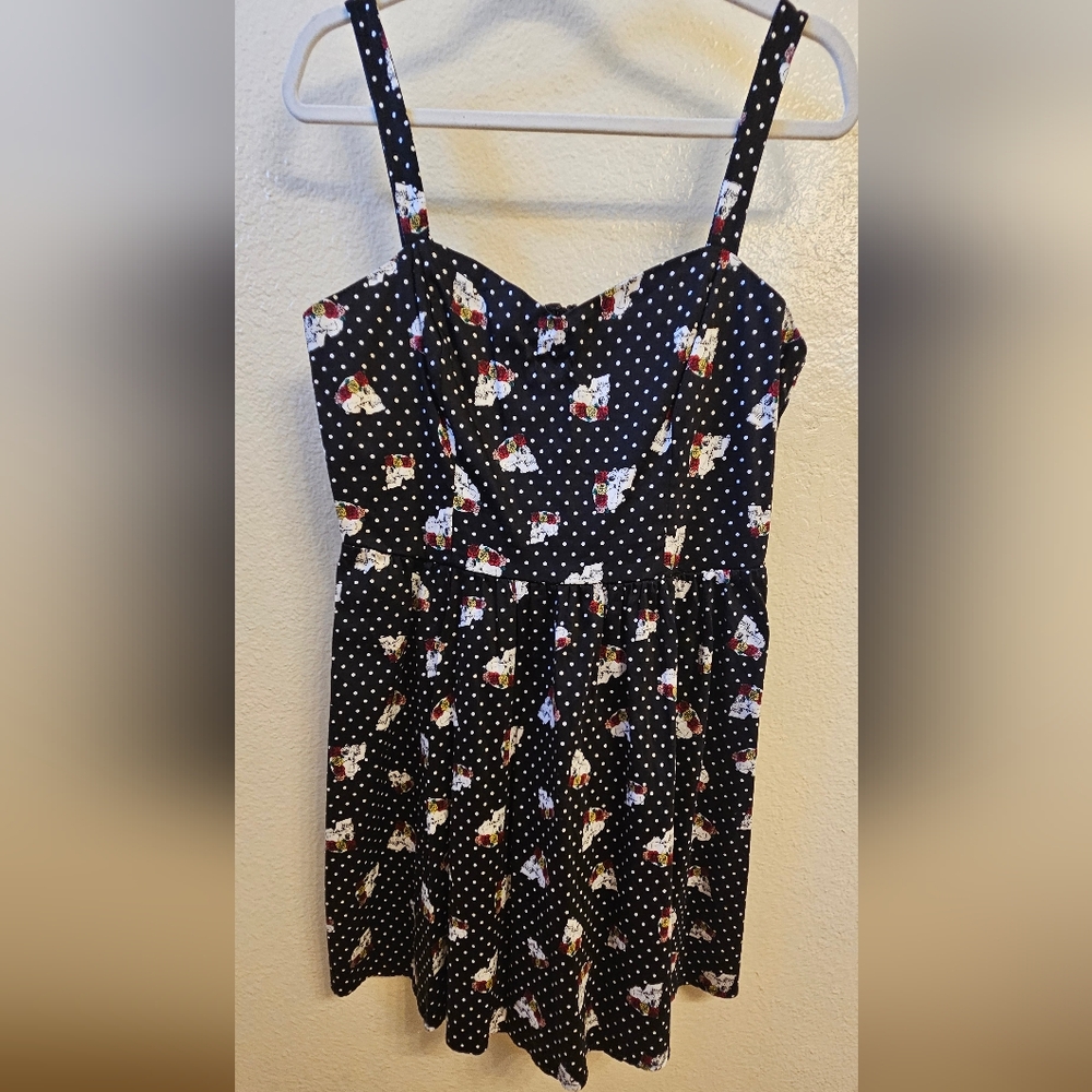 🥝 Hot Topic | Flowered Skulls & Polka Dots Dress 🥝